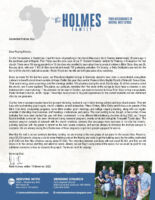 Mark and Sabrina Holmes Prayer Letter: Expansion of Seminary and Institutes
