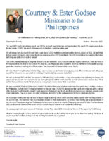 Courtney and Ester Godsoe Prayer Letter: 2022 in Review!