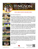 Garry and Mindy Tingson Prayer Letter: What a Great Start to This Great Work!
