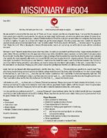 Missionary #6004 Prayer Letter: The Visas Have Arrived!
