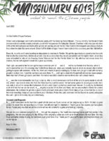 Missionary #6013 Prayer Letter: God's Amazing Grace