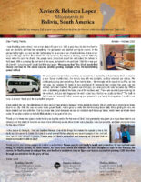 Xavier and Rebecca Lopez Prayer Letter: God’s Blessing, Answered Prayer, and Prayer Requests