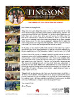 Garry and Mindy Tingson Prayer Letter:  The Lord Gave Us a Great Easter Sunday!