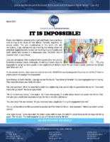 George and Barb Zarris Prayer Letter: It Is Impossible!