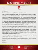 Missionary #6011 Prayer Letter:  Soul Winning