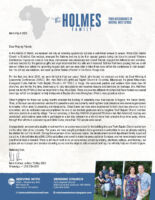 Mark and Sabrina Holmes Prayer Letter: Unexpected Gifts