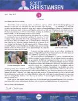 Scott Christiansen Prayer Letter: Teaching Standards