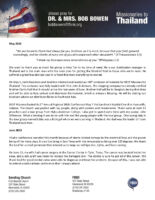 Bob and Jacqueline Bowen Prayer Letter: 40th Container Has Shipped!