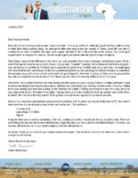 Caleb and Emily Christiansen Prayer Letter: Jesus Loves Me