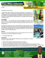 Fisa Mihy-Mihyndu Prayer Letter: Troubled . . . Yet Not Distressed