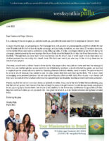 Wes and Cynthia Palla Prayer Letter: A Successful Fall Campaign