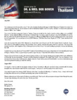 Bob and Jacqueline Bowen Prayer Letter: Still Going Strong