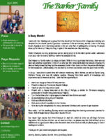 Jeremy and Sandra Barker Prayer Letter: A Busy Month!