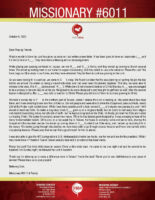 Missionary #6011 Prayer Letter: Salvations, Baptisms, and Discipleship Lessons