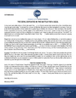 Missionary #6505 Prayer Letter: The Devil Defeated in the Battle for the Soul