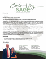 Chris and Viry Sage Prayer Letter: Starting a Church in a Very Remote Area