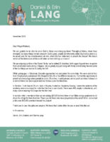 Daniel and Erin Lang Prayer Letter: The Unchanging God in These Ever-Changing Times
