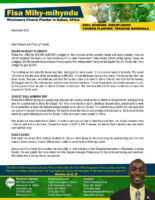 Fisa Mihy-Mihyndu Prayer Letter: $22,000 Already Pledged for One-Acre Currently Rented Church Property!