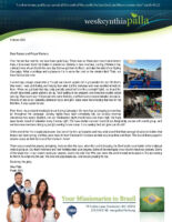 Wes and Cynthia Palla Prayer Letter: Thankful for a Hardworking Church