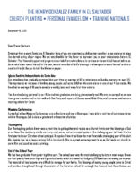 Henry and Tammie Gonzalez Prayer Letter: Year-End Blessings