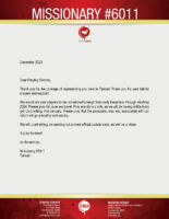 Missionary #6011 Prayer Letter: Upcoming Furlough and Baby Arrival!
