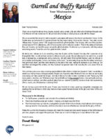 Darrell and Buffy Ratcliff Prayer Letter: New Year's Letter
