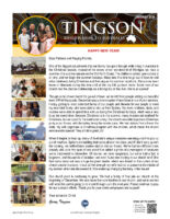 Garry and Mindy Tingson Prayer Letter: Happy New Year!
