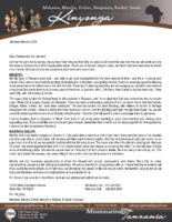 Mshama and Martha Kinyonga Prayer Letter: Ministry