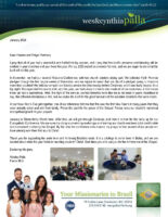 Wes and Cynthia Palla Prayer Letter:  A Full Holiday Plate
