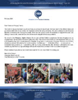 Mark and Kim Palmani Prayer Letter: Children's Anniversary Services