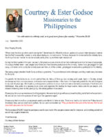 Courtney and Ester Godsoe Prayer Letter: Amazing and Downright Miraculous