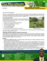Fisa Mihy-Mihyndu Prayer Letter:  Souls Are Being Saved!