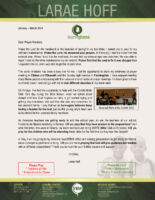 Larae Hoff Prayer Letter: A Busy Winter
