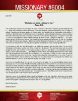 Missionary #6004 Earthquake Update: What Time I Am Afraid, I Will Trust in Thee