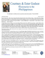 Courtney and Ester Godsoe Prayer Letter: Philippine National Police and Nursing Home Ministries